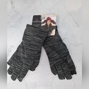 SOLD Women's Cuddl Duds Stretch Touch Screen Soft Jersey Knit Gloves - OS BLK